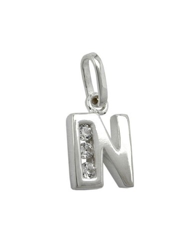 Hängsmycke Initial N With Cz Silver 925