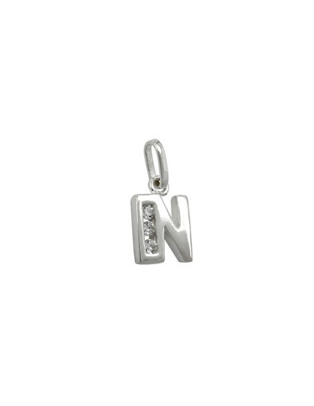 Hängsmycke Initial N With Cz Silver 925
