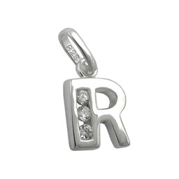 Hängsmycke Initial R With Cz Silver 925