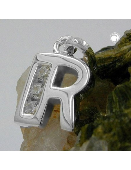 Hängsmycke Initial R With Cz Silver 925