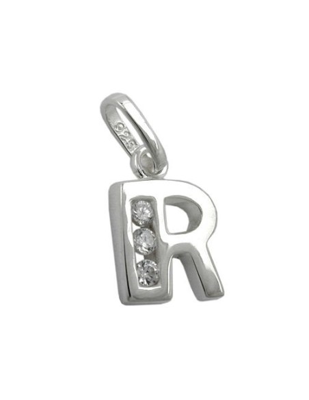 Hängsmycke Initial R With Cz Silver 925