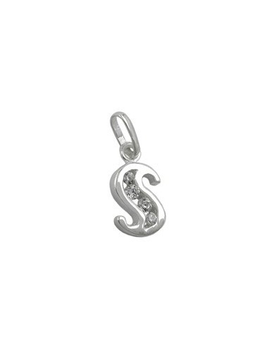 Hängsmycke Initial S With Cz Silver 925