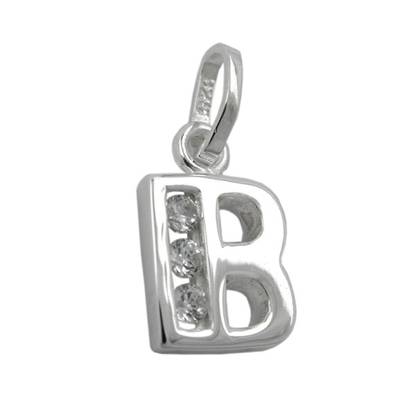 Hängsmycke Initiale B With Cz Silver 925