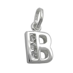 Hängsmycke Initiale B With Cz Silver 925