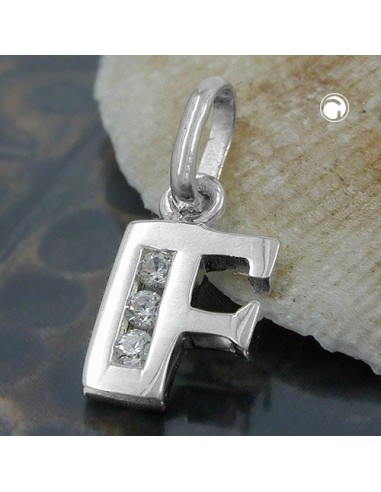 Hängsmycke Initiale F With Cz Silver 925