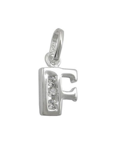 Hängsmycke Initiale F With Cz Silver 925