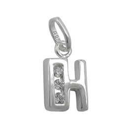 Hängsmycke Initiale H With Cz Silver 925