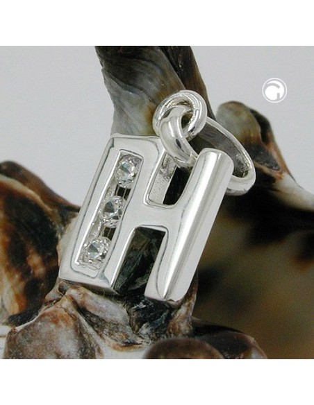 Hängsmycke Initiale H With Cz Silver 925