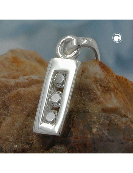 Hängsmycke Initiale I With Cz Silver 925
