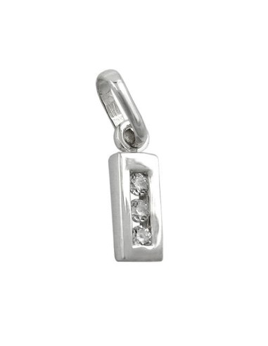 Hängsmycke Initiale I With Cz Silver 925