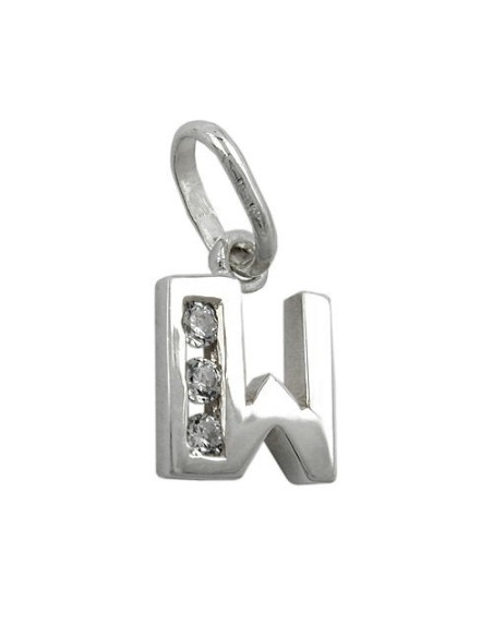 Hängsmycke Initiale W With Cz Silver 925