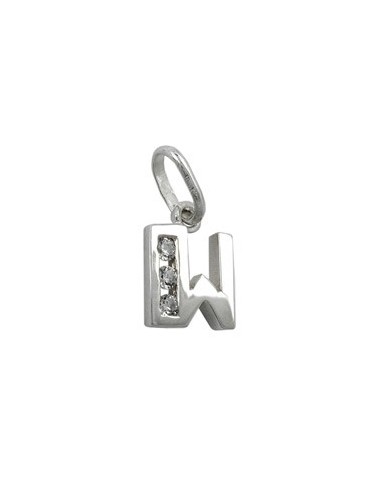 Hängsmycke Initiale W With Cz Silver 925