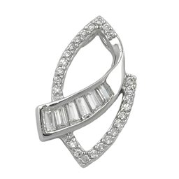 Hängsmycke Interwoven Round And Square Cz Silver 925