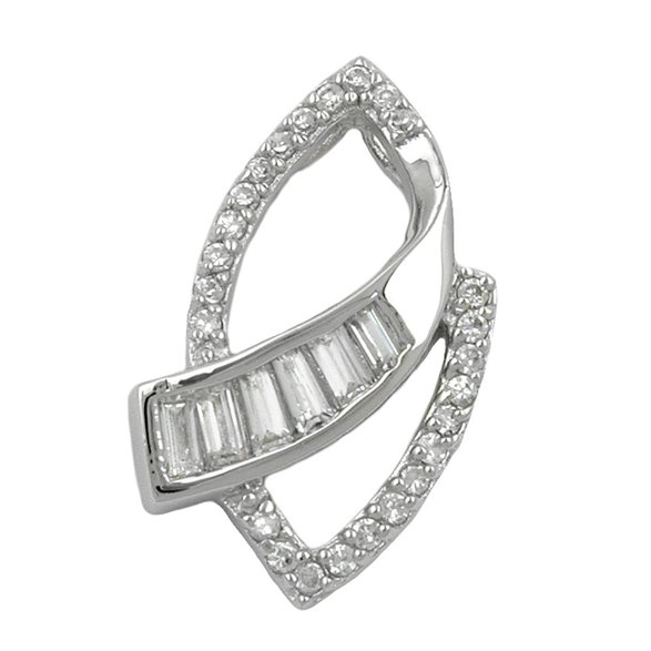 Hängsmycke Interwoven Round And Square Cz Silver 925