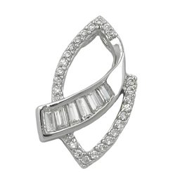 Hängsmycke Interwoven Round And Square Cz Silver 925