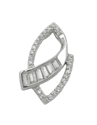 Hängsmycke Interwoven Round And Square Cz Silver 925