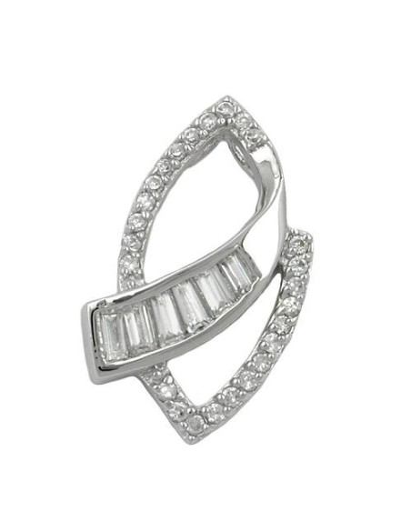 Hängsmycke Interwoven Round And Square Cz Silver 925