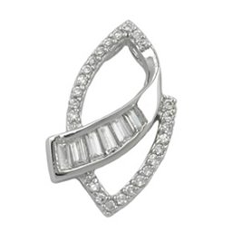 Hängsmycke Interwoven Round And Square Cz Silver 925