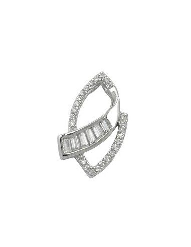 Hängsmycke Interwoven Round And Square Cz Silver 925