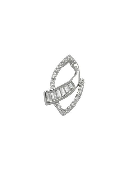 Hängsmycke Interwoven Round And Square Cz Silver 925