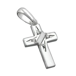 Hängsmycke Kors 4x Zirconia Silver 925