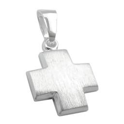 Hängsmycke Kors Matt Silver 925