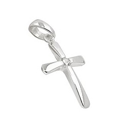 Hängsmycke Kors With Zirconia Silver 925