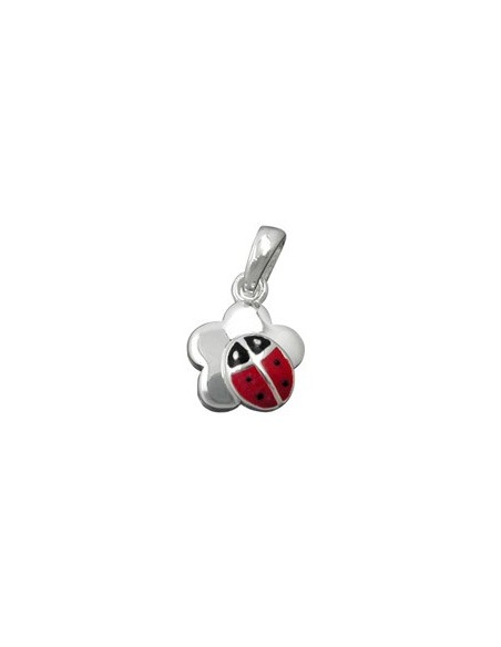 Hängsmycke Ladybird On Flower Silver 925
