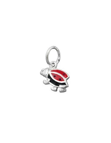Hängsmycke Ladybird Red-Black Silver 925