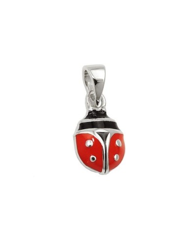 Hängsmycke Ladybird Red-Black Silver 925