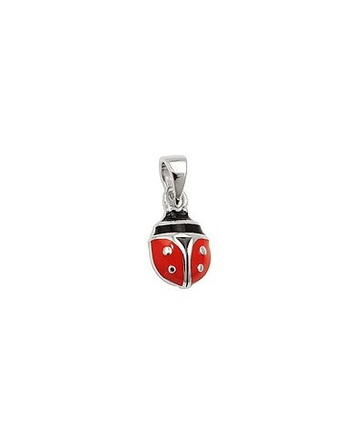 Hängsmycke Ladybird Red-Black Silver 925