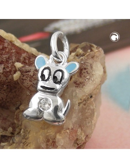 Hängsmycke Little Dog Zirconia Silver 925