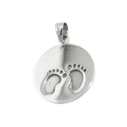 Hängsmycke Little Foots Oxidated Silver 925