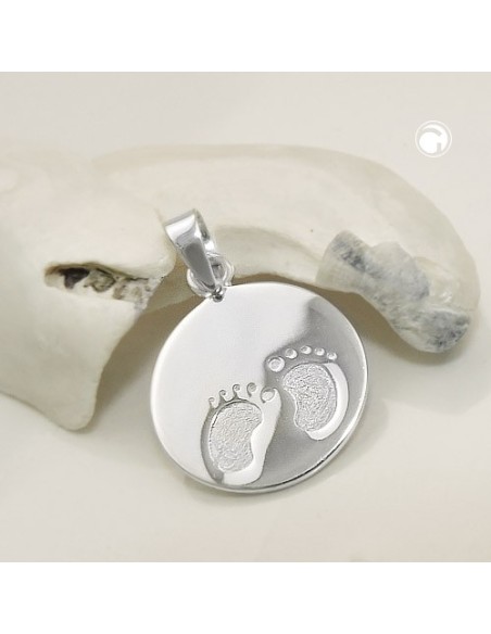 Hängsmycke Little Foots Polished Silver 925