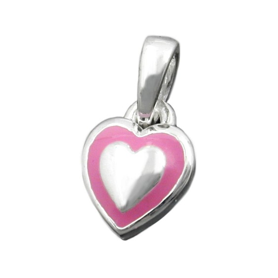 Hängsmycke Little Heart Pink Silver 925