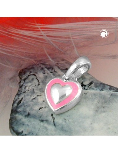 Hängsmycke Little Heart Pink Silver 925