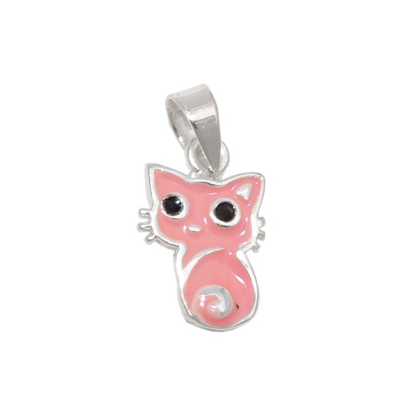Hängsmycke Little Pink Cat Silver 925