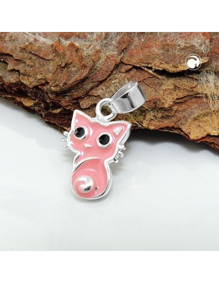 Hängsmycke Little Pink Cat Silver 925