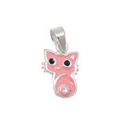Hängsmycke Little Pink Cat Silver 925