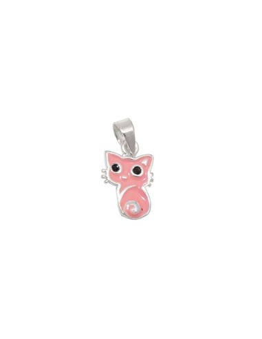 Hängsmycke Little Pink Cat Silver 925