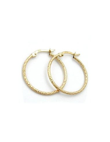 hoop earrings diamond cut 9k gold