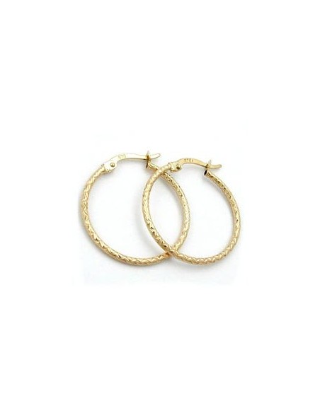 hoop earrings diamond cut 9k gold