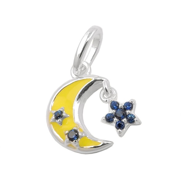 Hängsmycke Moon And Flower Silver 925