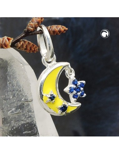 Hängsmycke Moon And Flower Silver 925