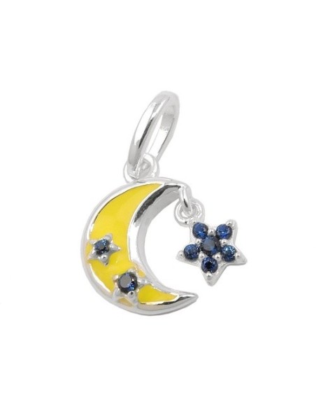 Hängsmycke Moon And Flower Silver 925