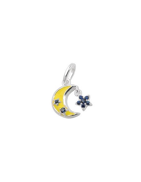 Hängsmycke Moon And Flower Silver 925