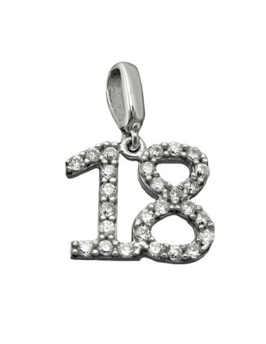 Hängsmycke Number 18 Silver 925