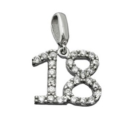 Hängsmycke Number 18 Silver 925