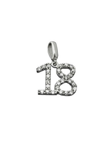 Hängsmycke Number 18 Silver 925