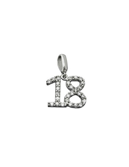 Hängsmycke Number 18 Silver 925
